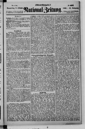 Nationalzeitung vom 21.10.1869