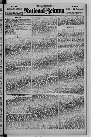 Nationalzeitung vom 22.10.1869