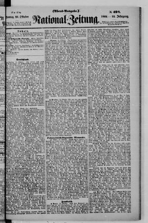 Nationalzeitung on Oct 25, 1869