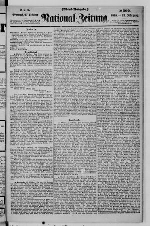 Nationalzeitung on Oct 27, 1869