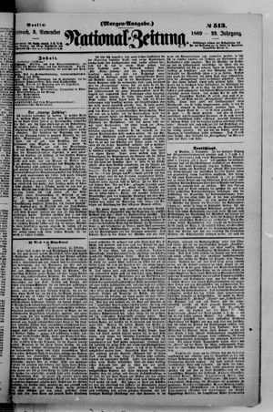 Nationalzeitung on Nov 3, 1869