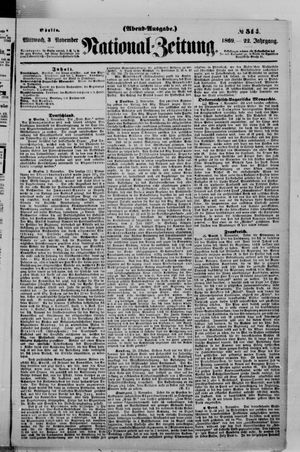 Nationalzeitung on Nov 3, 1869