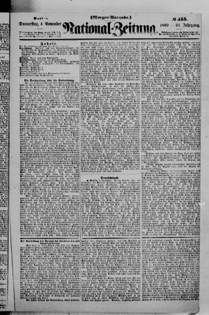 Nationalzeitung vom 04.11.1869