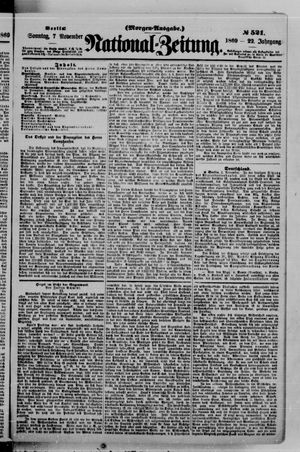 Nationalzeitung on Nov 7, 1869