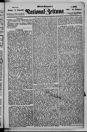 Nationalzeitung vom 12.11.1869