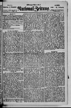 Nationalzeitung vom 14.11.1869