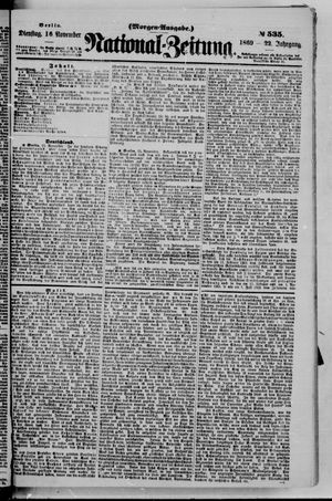 Nationalzeitung vom 16.11.1869