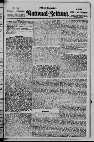 Nationalzeitung vom 16.11.1869