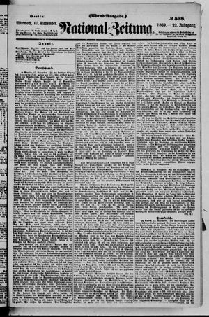 Nationalzeitung on Nov 17, 1869