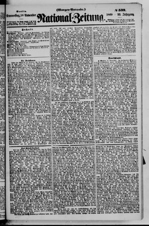 Nationalzeitung vom 18.11.1869