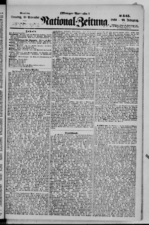 Nationalzeitung vom 21.11.1869