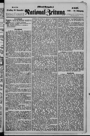 Nationalzeitung vom 23.11.1869