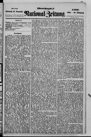 Nationalzeitung vom 24.11.1869