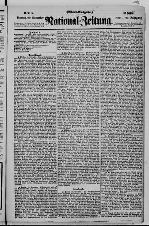 Nationalzeitung vom 29.11.1869