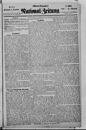 Nationalzeitung on Dec 8, 1869