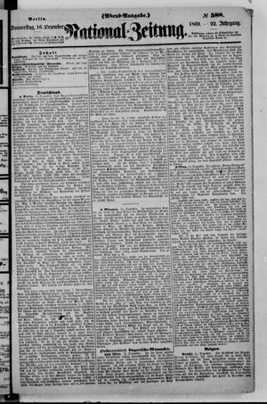 Nationalzeitung vom 16.12.1869
