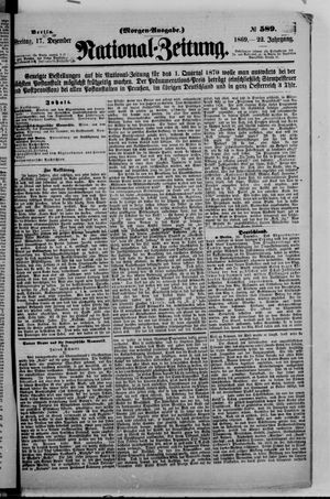 Nationalzeitung vom 17.12.1869