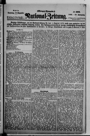 Nationalzeitung vom 19.12.1869