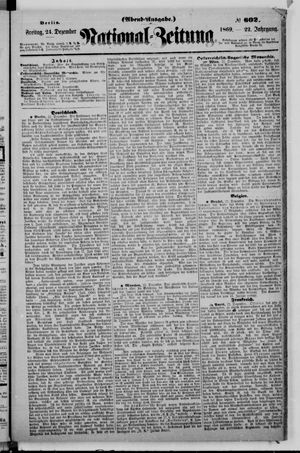 Nationalzeitung vom 24.12.1869