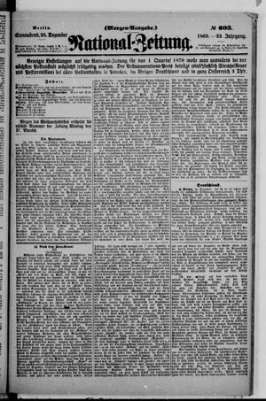 Nationalzeitung vom 25.12.1869