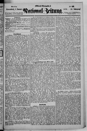 Nationalzeitung vom 08.01.1870