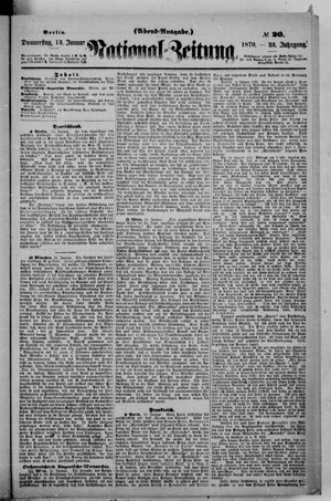 Nationalzeitung on Jan 13, 1870