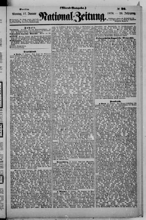 Nationalzeitung vom 17.01.1870