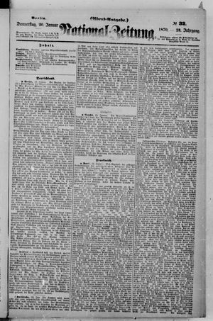 Nationalzeitung vom 20.01.1870