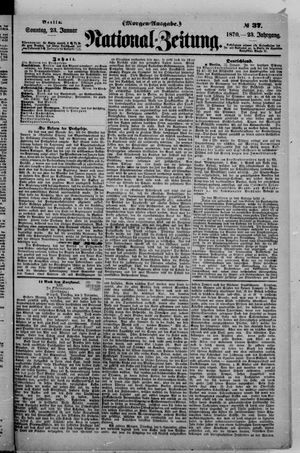 Nationalzeitung vom 23.01.1870