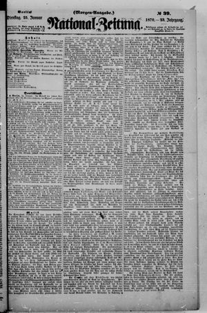 Nationalzeitung vom 25.01.1870