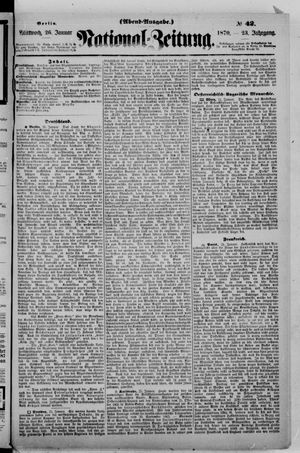 Nationalzeitung vom 26.01.1870