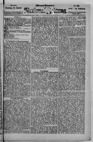 Nationalzeitung vom 30.01.1870