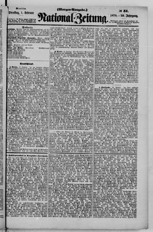 Nationalzeitung vom 01.02.1870