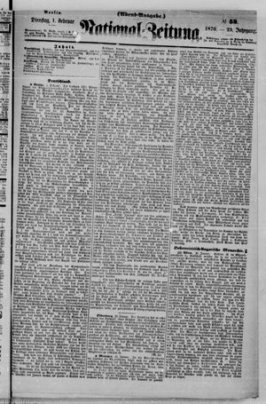 Nationalzeitung vom 01.02.1870
