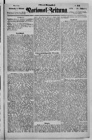 Nationalzeitung vom 02.02.1870