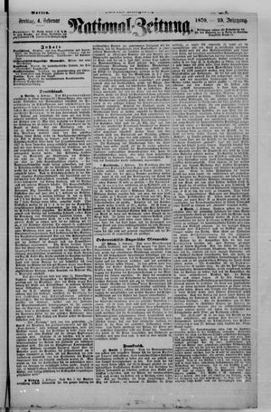 Nationalzeitung vom 04.02.1870