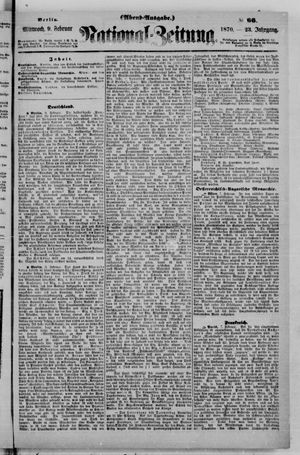 Nationalzeitung vom 09.02.1870