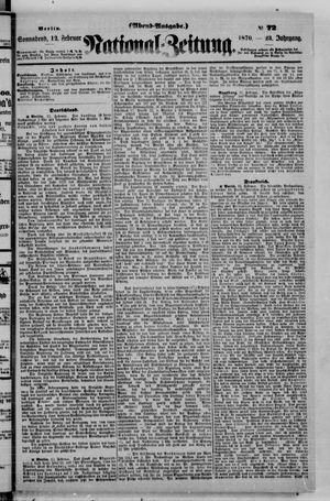 Nationalzeitung vom 12.02.1870