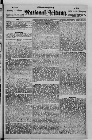 National-Zeitung vom 14.02.1870