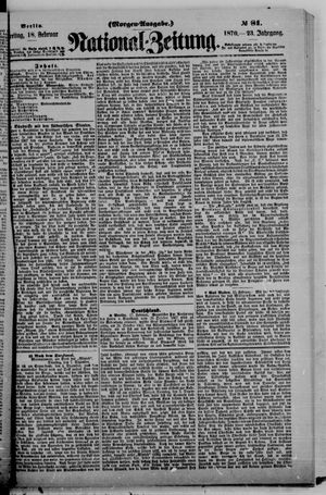 Nationalzeitung vom 18.02.1870