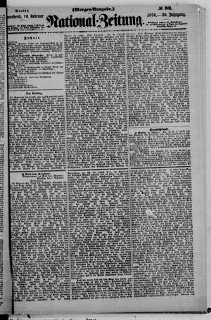 Nationalzeitung vom 19.02.1870