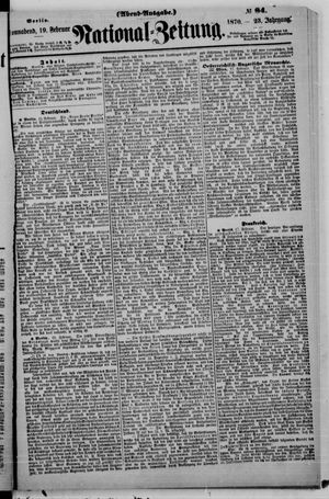 Nationalzeitung vom 19.02.1870