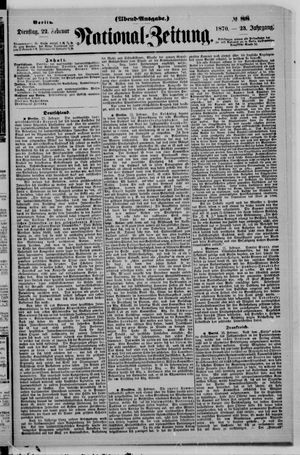 Nationalzeitung vom 22.02.1870