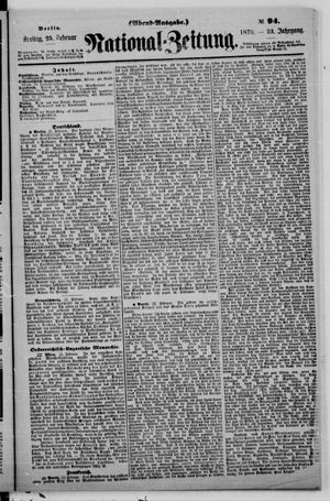 National-Zeitung vom 25.02.1870