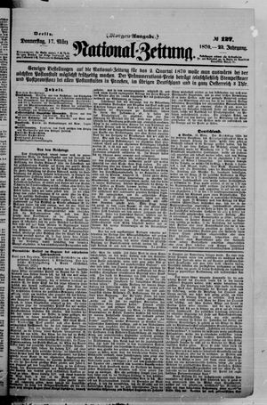 Nationalzeitung vom 17.03.1870