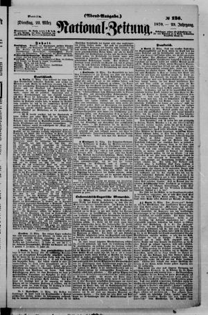 Nationalzeitung vom 22.03.1870