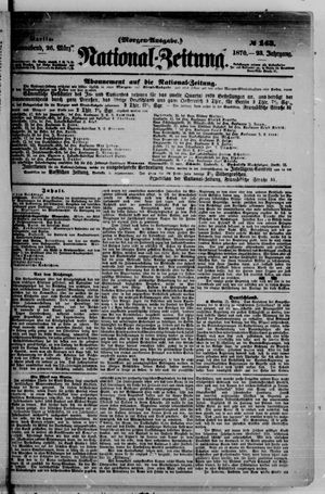 Nationalzeitung vom 26.03.1870
