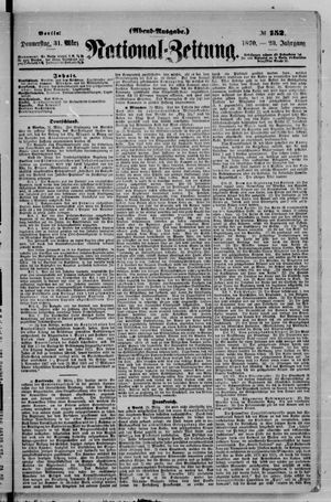 Nationalzeitung vom 31.03.1870