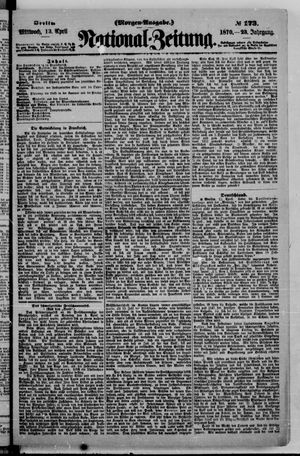Nationalzeitung vom 13.04.1870