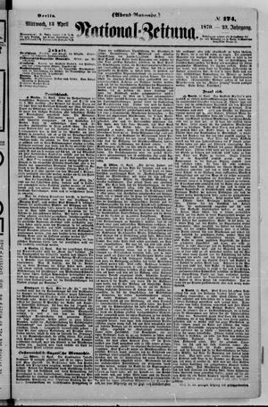 Nationalzeitung vom 13.04.1870